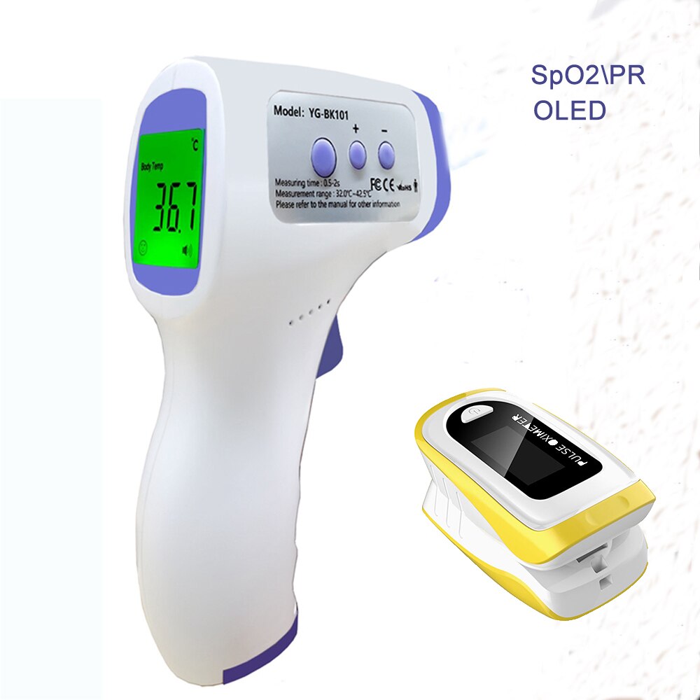 Bluetooth pulsoksymeter oled ganske datautgang fingeroksymetre spo 2 pi pr rr blodoksygenmåler android ios med termometer: Type 5 gul