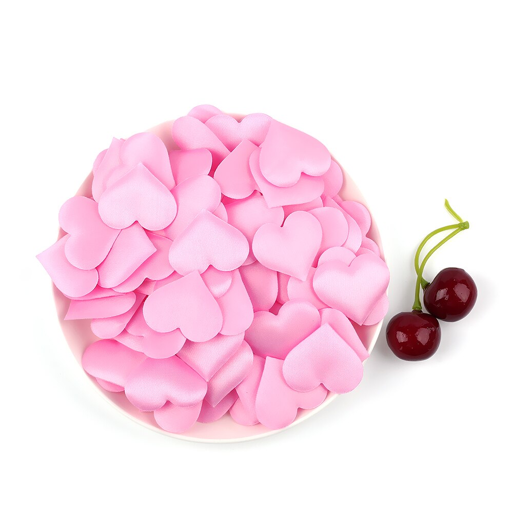 100 Stuks Padded Stof Confetti Gooien Bloemblaadjes Romantische Spons Liefde Hart Tafel Bruid Bruiloft Valentijnsdag Party Decoration