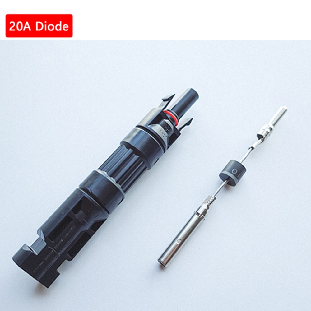 10A 15A 20A 30A Solar DC Diode Plug Connector For PV System Solar panel Parallel Connection protection: 20A