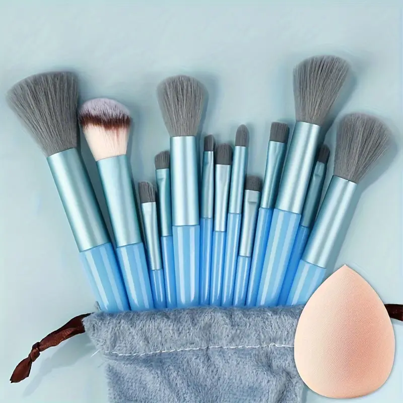 13PCS Makeup Brush Set Soft Fluffy Eye Shadow Foundation Blush Highlighter Concealer Brush Female Beauty Tool Christmas: VIOLET/紫罗兰
