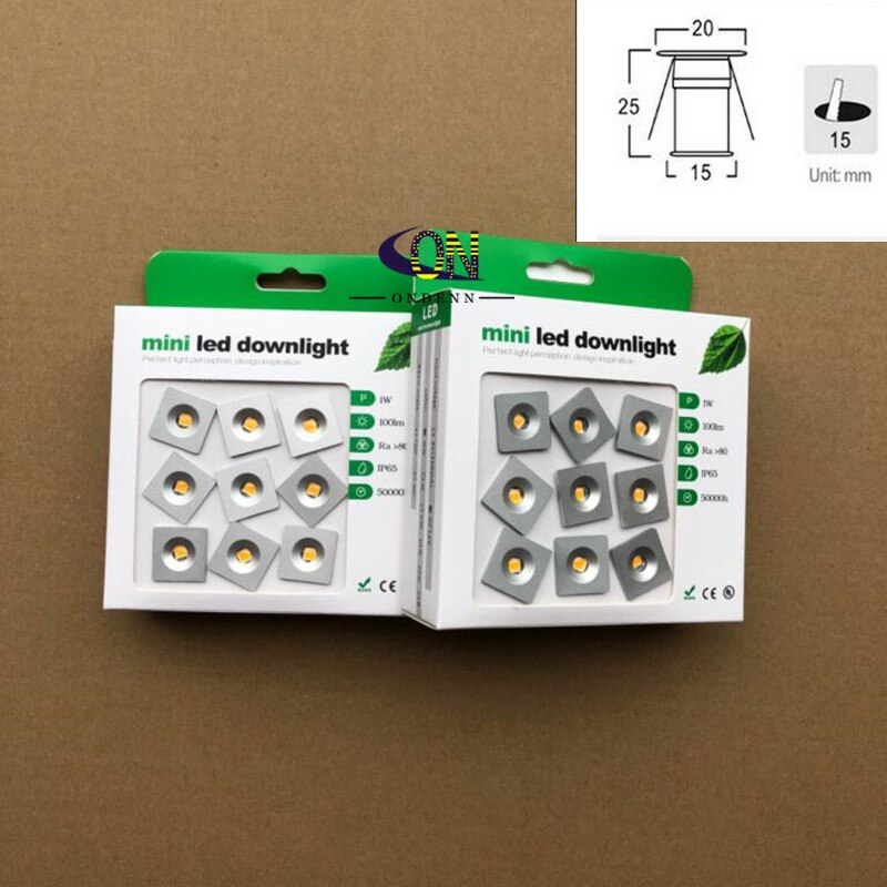 9pcs 1W Mini LED Downlight Square Round 1W IP65 Outdoor Garden Bathroom Corridor Ceiling Spot Bulb Light Sauna Lighting DC12V
