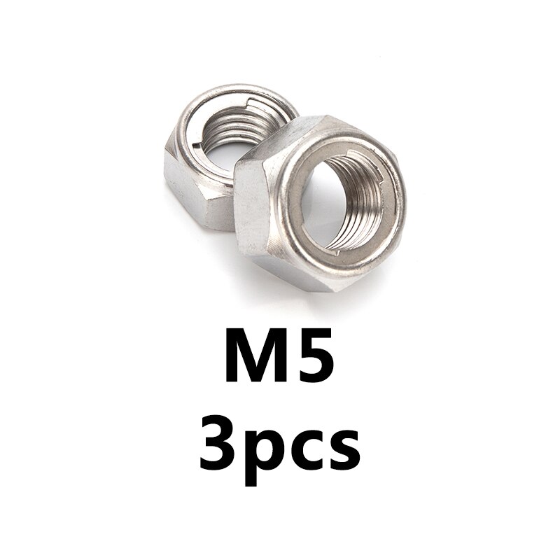 304 Stainless Steel Hex Lock Nut Self-locking Locknut Hexagon Head Locking Nut M3 M4 M5 M6 M8 M10 M12: ZSLM5x3