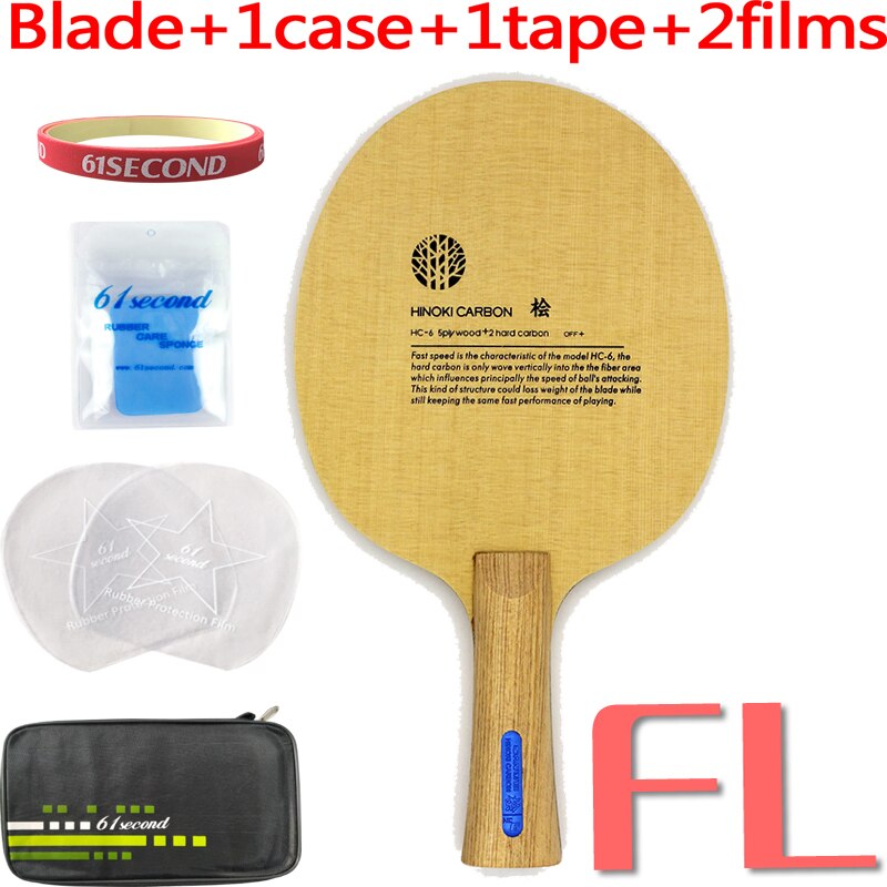 SANWEI HC6S Hinoki di Carbonio lama tennis Da Tavolo/ping pong lama/lama di tennis da tavolo pipistrello: FL con FM case