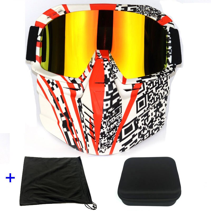 Hiihto lumilautailulasit pyöräilykypärä hengittävät lasit anti-uv talvi hiihto moottorikelkka silmälasit maski motocross aurinkolasit: C -6