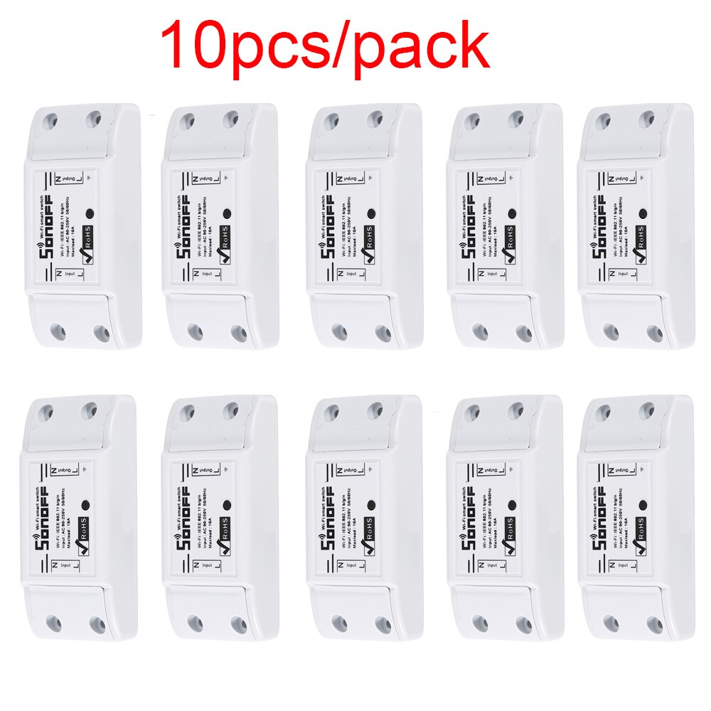 6/10pcs SONOFF Basic Wifi Schakelaar voor Alexa Google Home Timer 10A/2200W Draadloze Afstandsbediening Schakelaar slimme Automatisering Module