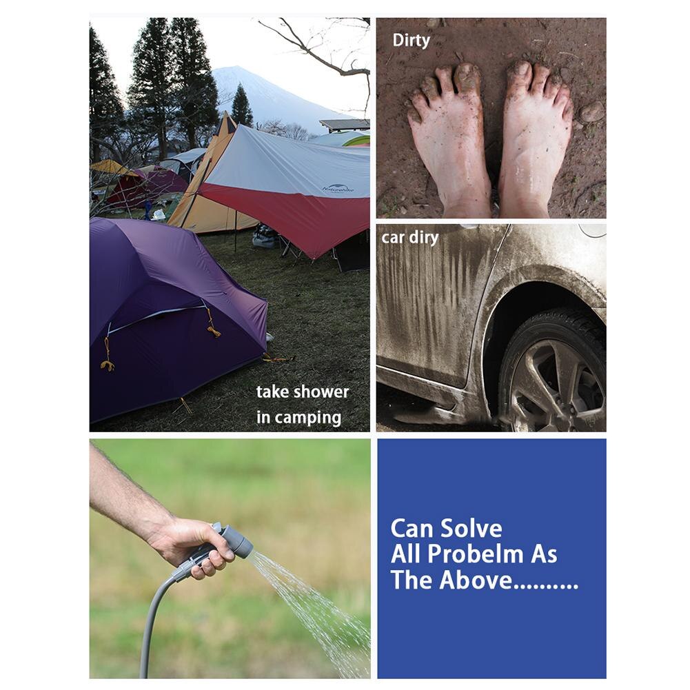 Outdoor Inflatable Shower Pressure Shower Water Bag Portable Camp Showe