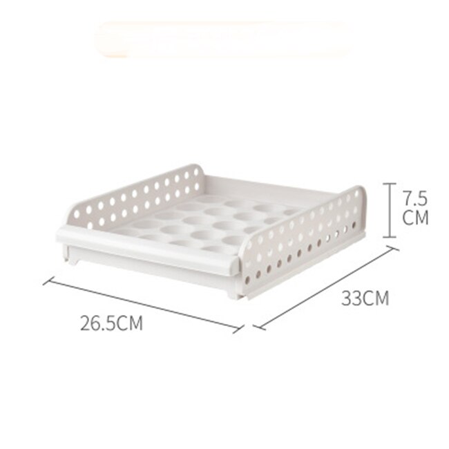 Stackable kitchen refrigerator egg box double drawer egg box egg rack transparent anti-collision plastic egg box: 1