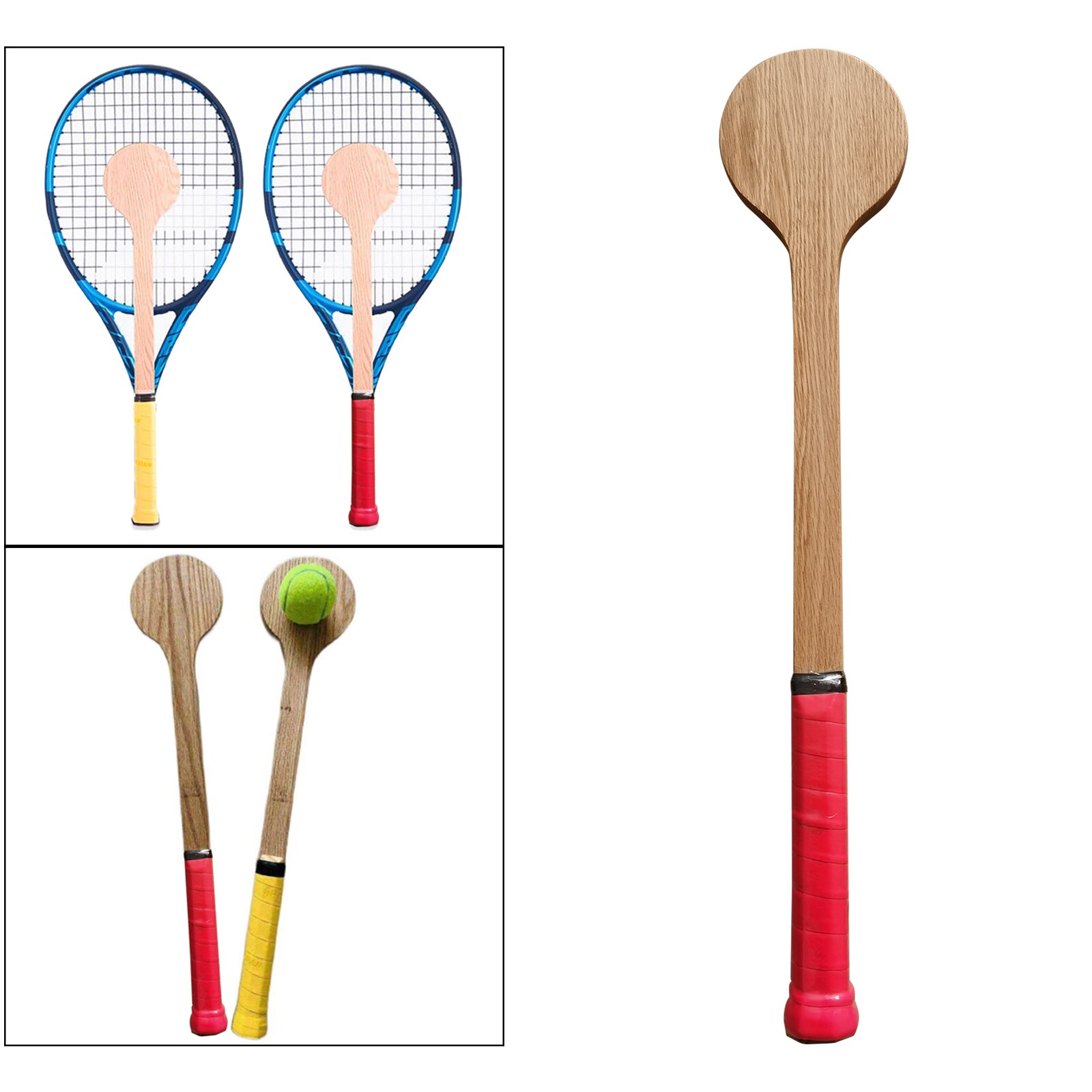Sweet Spot-raqueta de madera para practicar tenis, puntero, palo, Accesorios de Tenis
