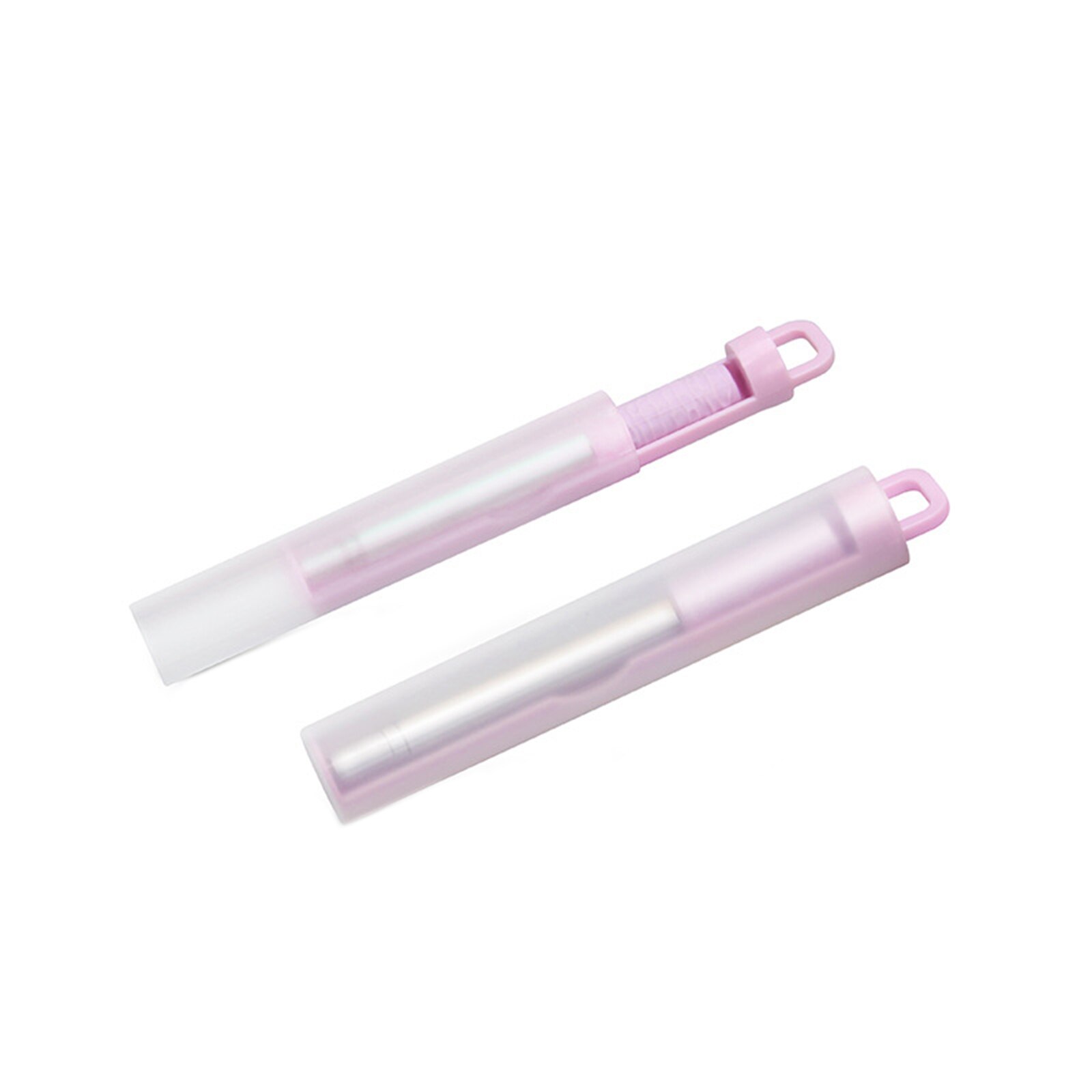 Pailles réutilisables en acier inoxydable, avec étui pliable, télescopique et Portable: Violet