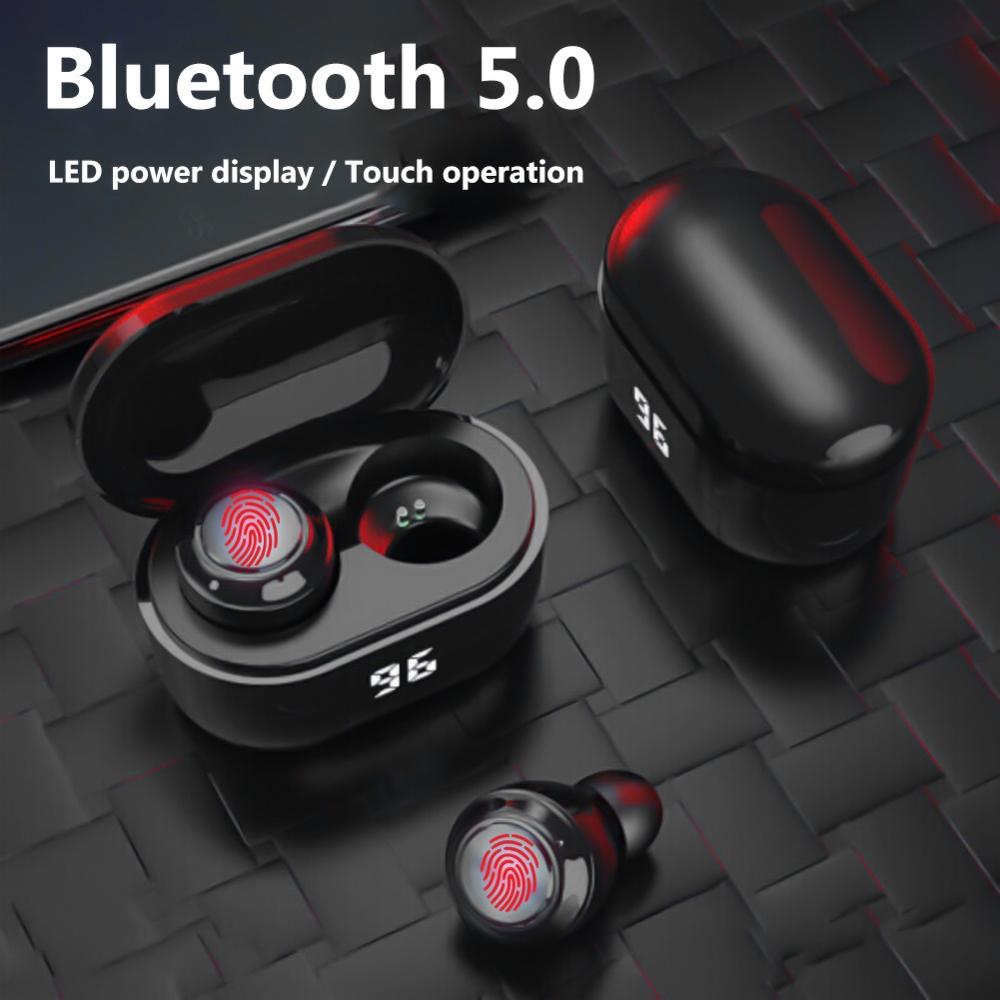In-Ear Oordopjes Echte Draadloze Bluetooth Oortelefoon A6 Tws Bluetooth 5.0 Stereo Headset Met Digitale Lading Doos Draadloze Koptelefoon