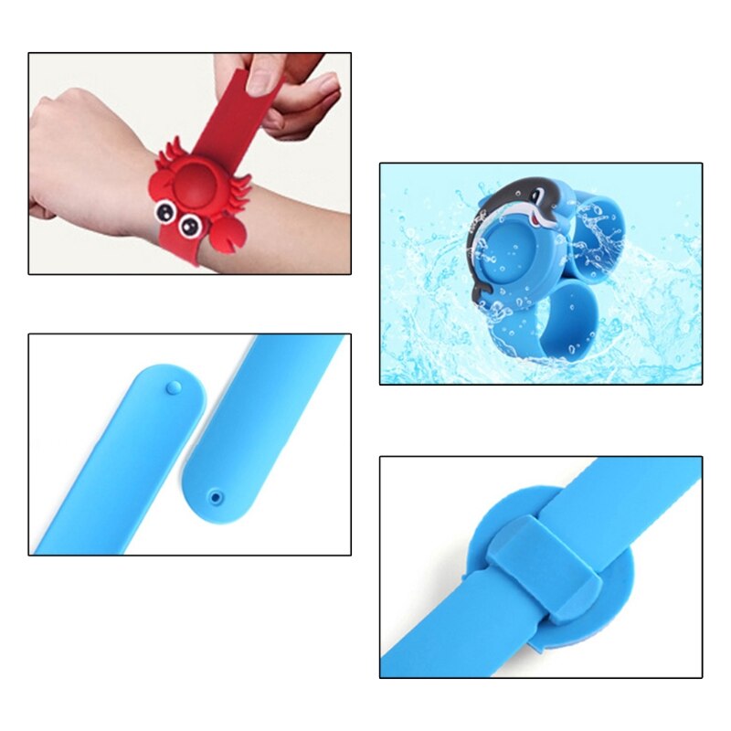Pulsera repelente de mosquitos para bebé, pulsera de silicona de dibujos animados de verano para niños