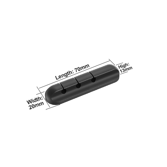 Uchwyt na kabel USB Klipsy do kabli Organizer przewodów Silikonowa nawijarka na biurko Uchwyt do uporządkowania na biurku Samoprzylepne przechowywanie przewodów: Ciemny Khaki