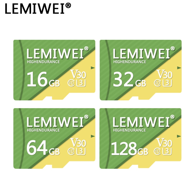 Lemiwei tf cartão de memória, de alta duração, 16gb, 32gb, 64gb, 128gb, v30 segundo