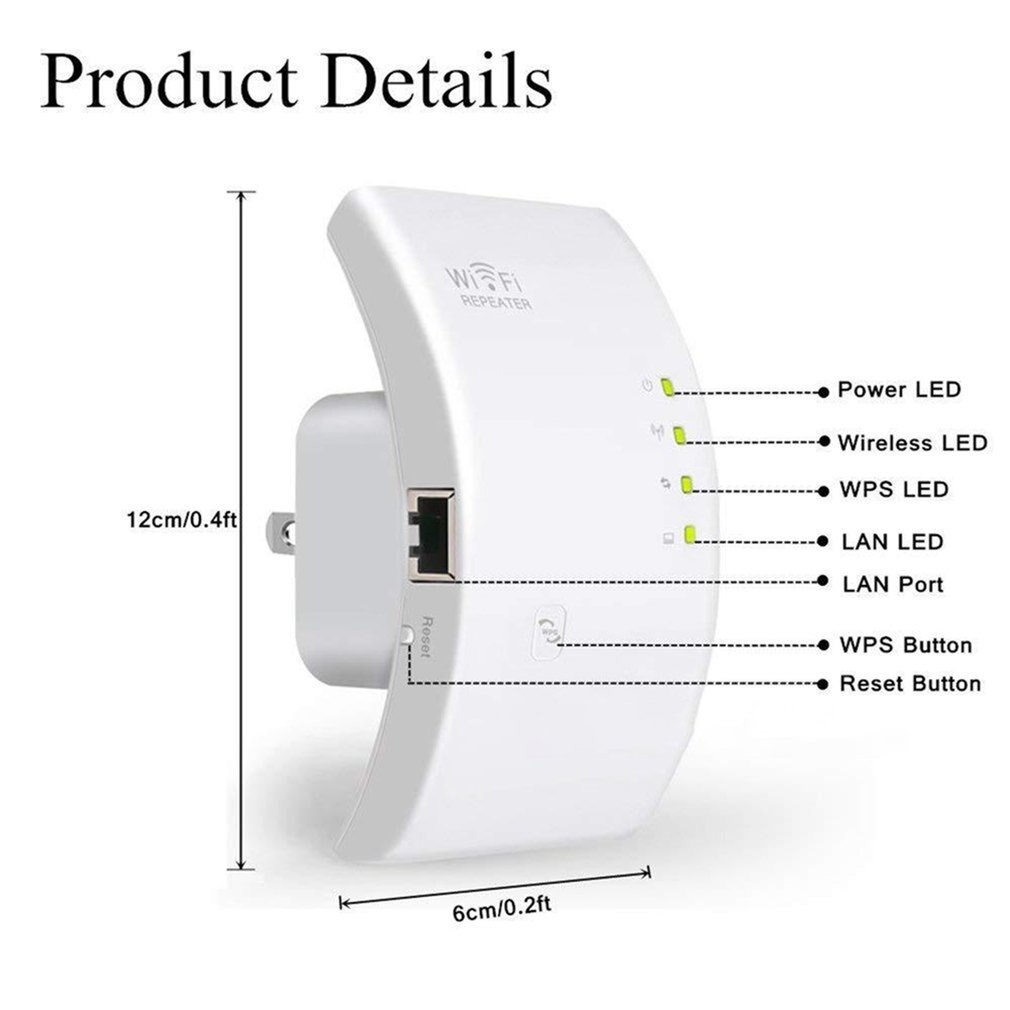 Wifi Wireless Repeater 300Mbps WiFi Extender Wireless Repeater Signal Booster Mini Signal Amplifier 2 in 1 Repeater