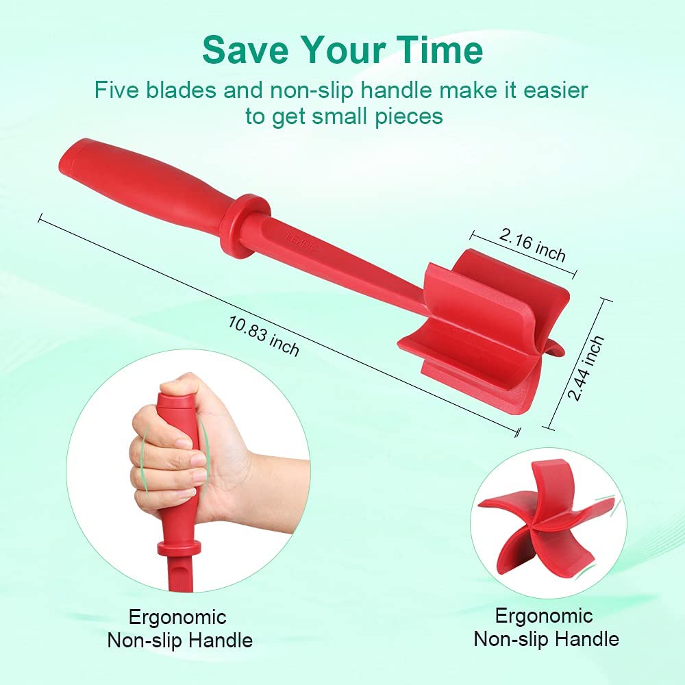 Mix Meat Chopper Heat Resistant Nylon Meat Masher for Hamburger Ground Beef Smasher Non Stick Cookware Utensils