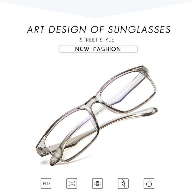 Small Square Frame Eyeglasses For Unisex Transparent Jelly Color Optical Glasses Women Men Transparent Gray/Pink /Blue