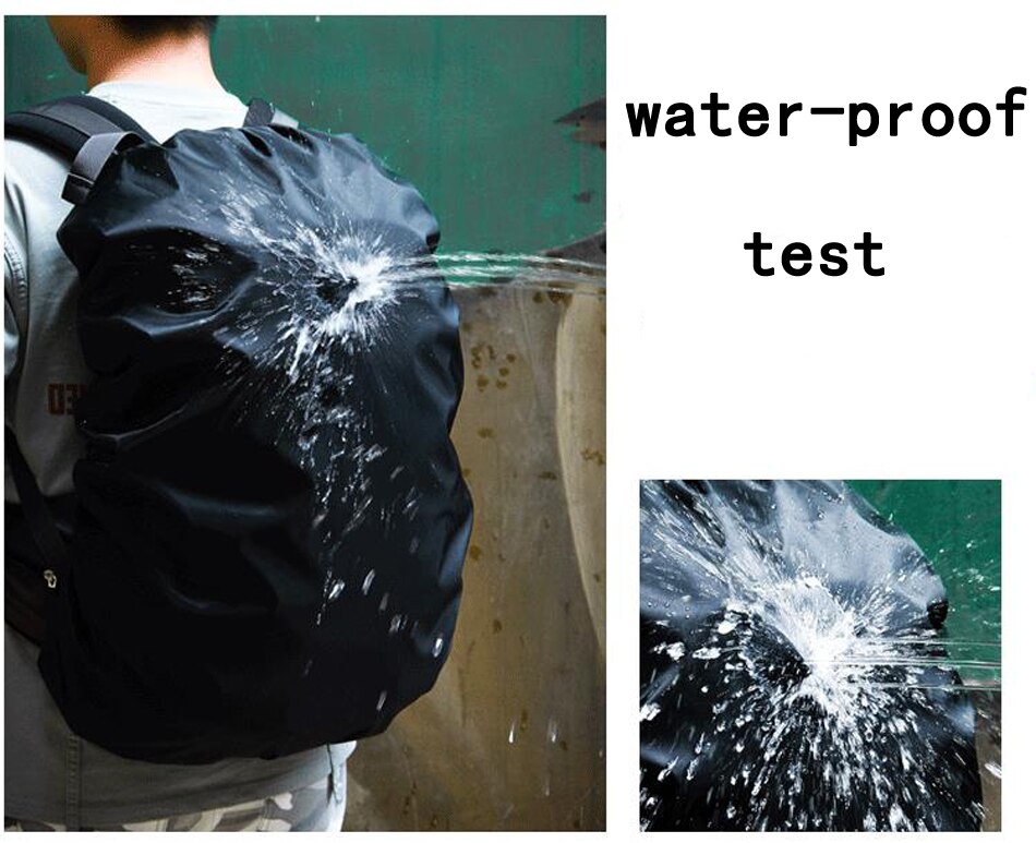 35L-80L Outdoor Sport Draagbare Tas Regenhoes Waterdichte Rugzak Camping Wandelen Fietsen Dust Rain Cover Camouflage Zwart Nylon