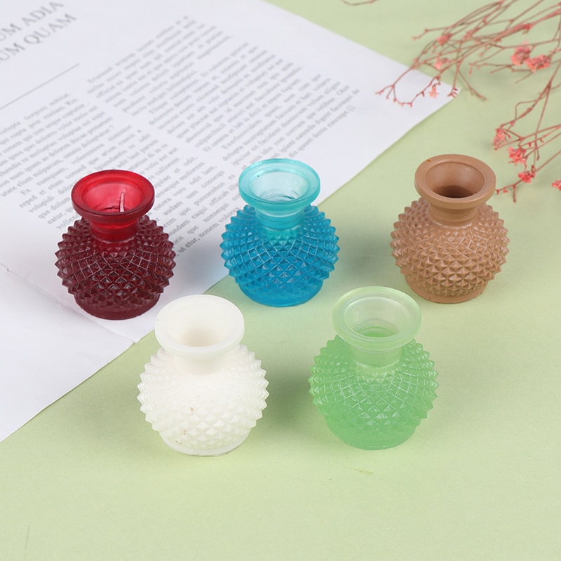 1Pc 1/12 Dollhouse miniatura Vaso di Fiori Vaso di Casa di Bambola vita Camera Decora