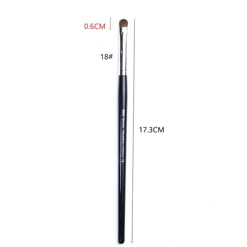 18#  shader borste liten skugga borste rökt makeup borste ögonskugga borste 100%  häst hår ögon make up skönhetsborste: Default Title