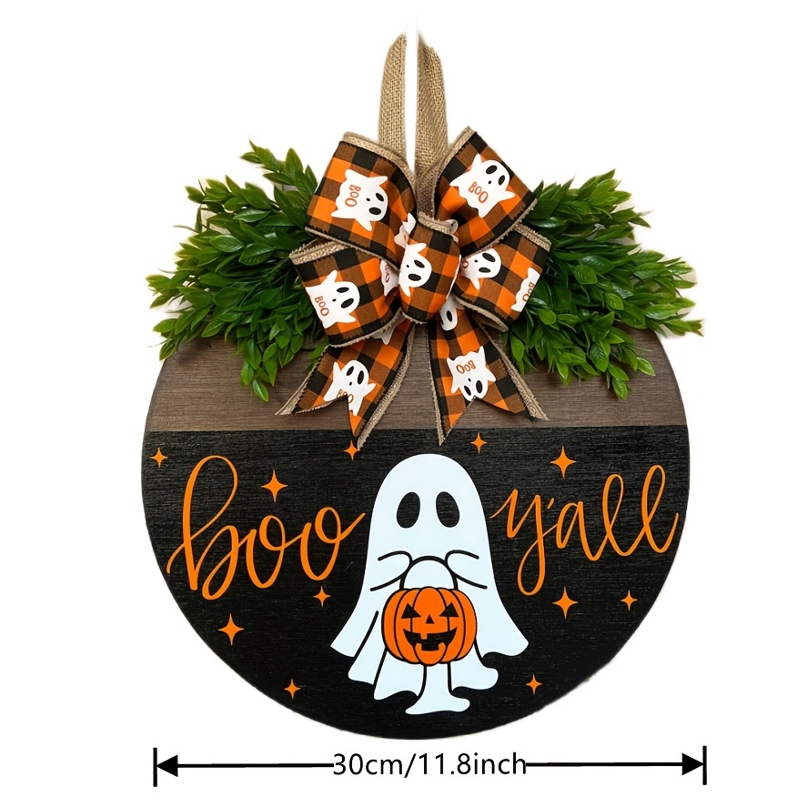 Halloween Ghost Pompoen Deur Ophangbord Feestelijke Welkomstdecoratie Voor Thuiskantoor Perfect Housewarming Cadeau
