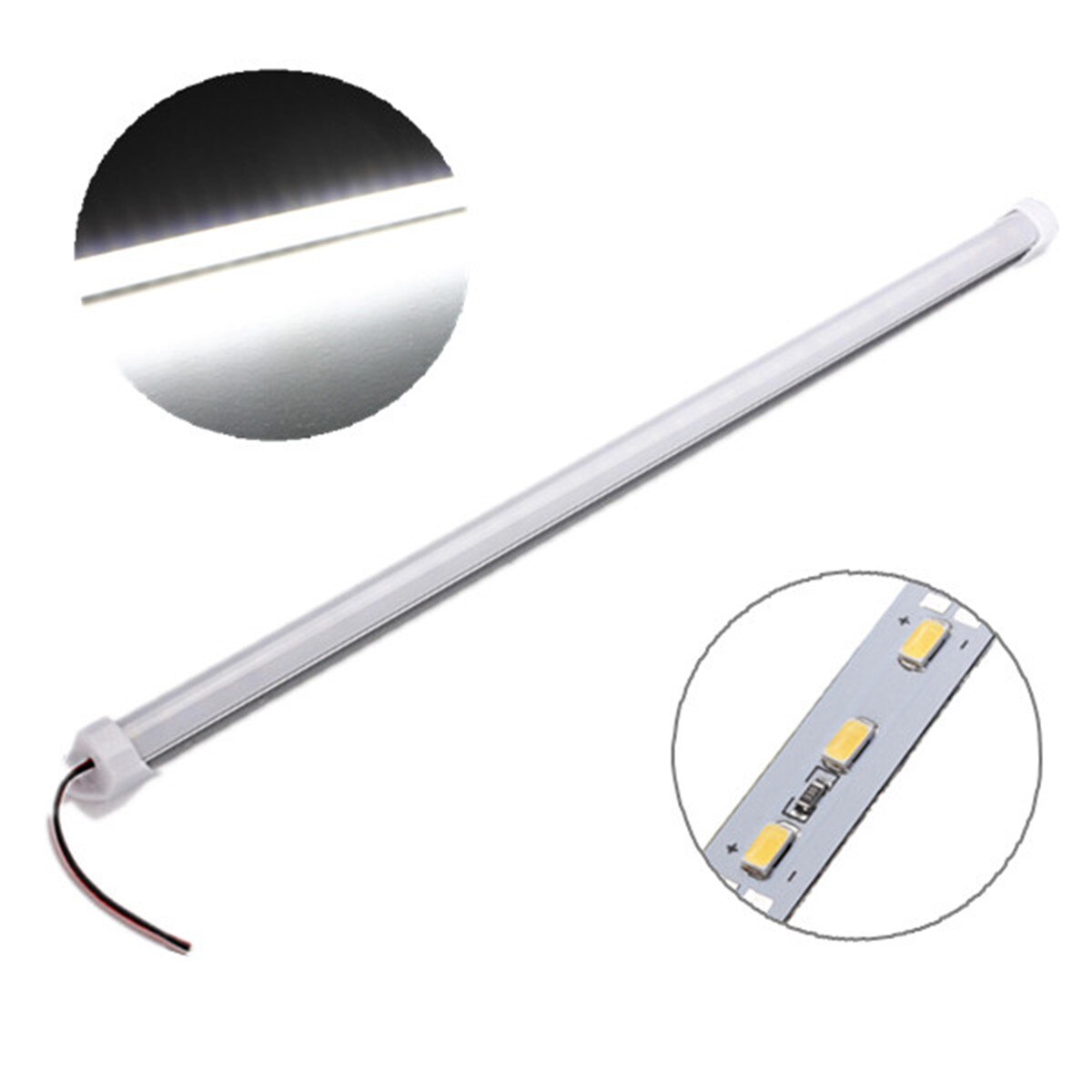 La barre de LED étanche allume le compteur de coffret économiseur d'énergie de bande rigide de l'intense luminosité LED de cc 12V 50cm 9W 5630 SMD 36: White
