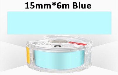 15mm*6meters Thermal Label tape Mini cute sticker for Seabird Label Printer use and office home: blue