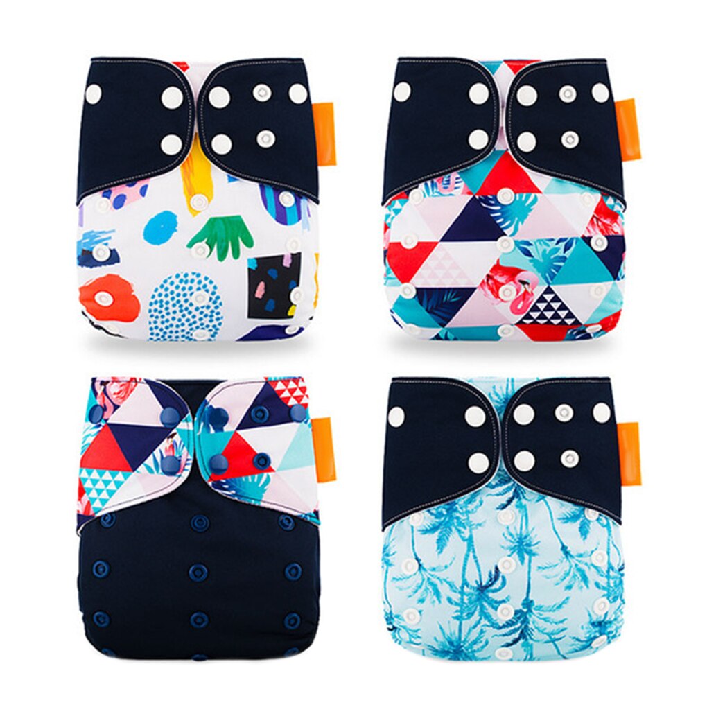 4pcs Baby Reusable Nappies Washable Polyester Cloth Diaper Suitable For Toddler Age 0-3 Years Old: 13