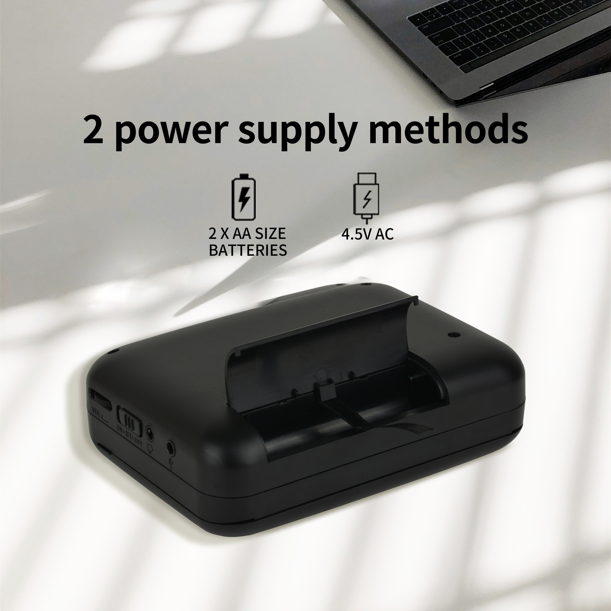 TOMASHI Lettore di cassetta stereo portatile Registratore a nastro Walkman con microfono, Jack per cuffie, lettore di cassetta