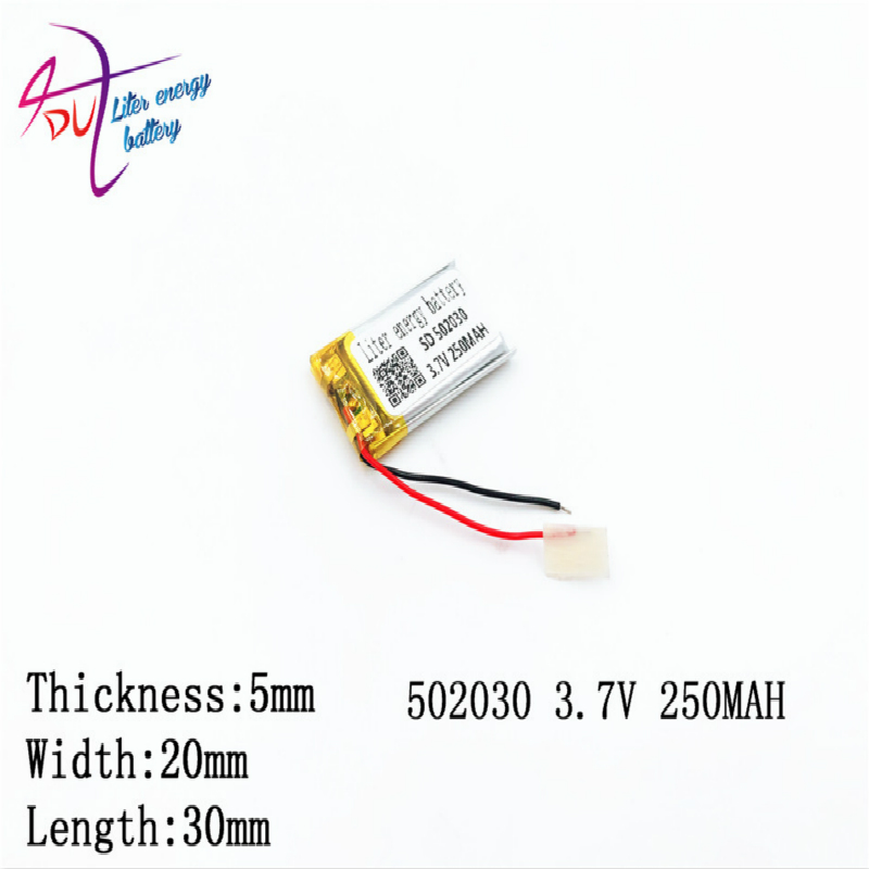 Batería de polímero de iones de litio, 502030, 052030, 3,7 V, 250 mah, productos de de la CE FCC, Certificación ROHS