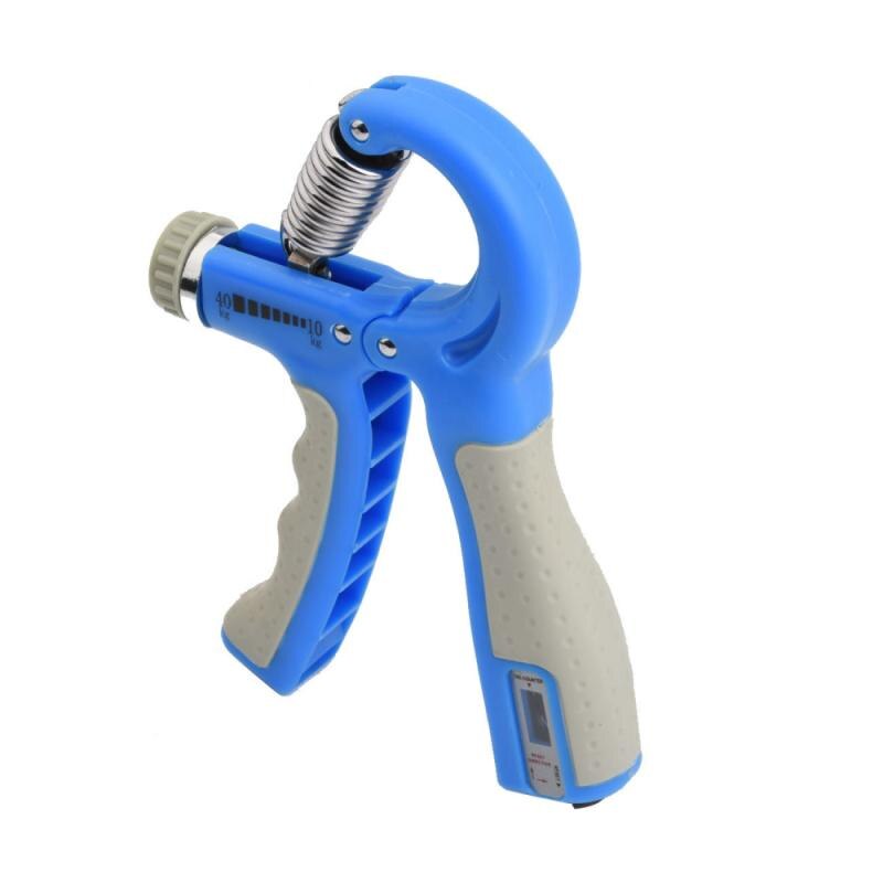 5-60kg r-form justerbart handgrepp sport styrka räknarbar träningsförstärkare gripper fjäder finger nyp carpal expander: Blå