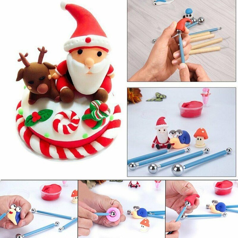 Clay Pottery Ceramic Sculpting Tools 18pcs Pottery Sculpting Tool Kit DIY Clay Crafts Modeling Mandala Dotting Tools Kitchen