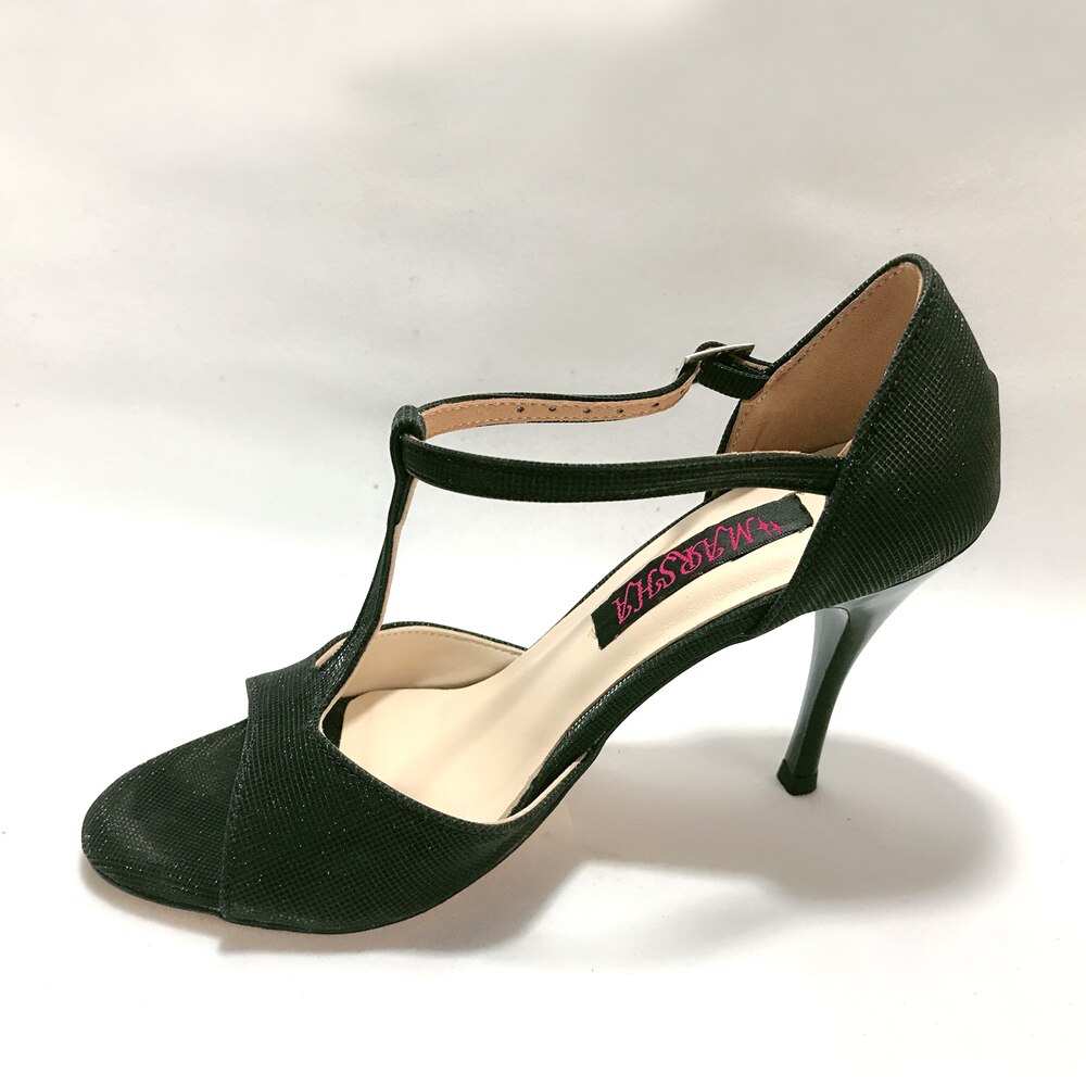 Zapatos de baile de Tango Argentina para mujer, calzado de boda y con suela de cuero, 62103BG, Blingbling