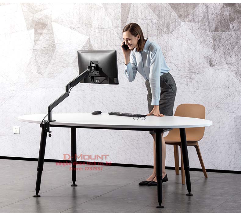 OZ-1 17-32 Inch Monitor Houder Desk Stand Enkele Arm Gasveer Monitor Beugel