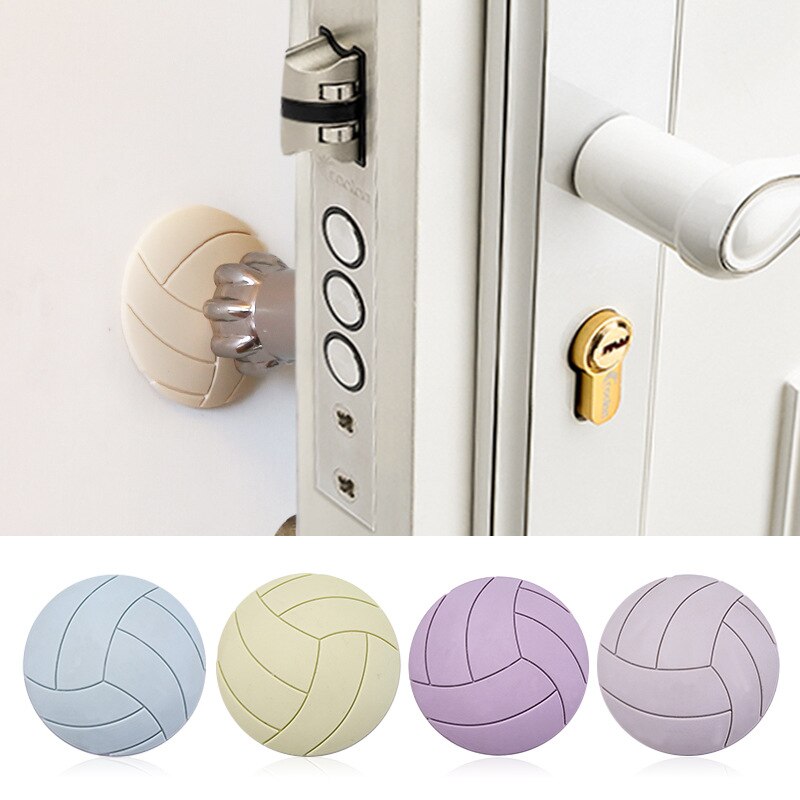 1 stuks deurstok schattige golf basketbal volleybal styling rubberen spatbord handvat deurslot beschermpad bescherming