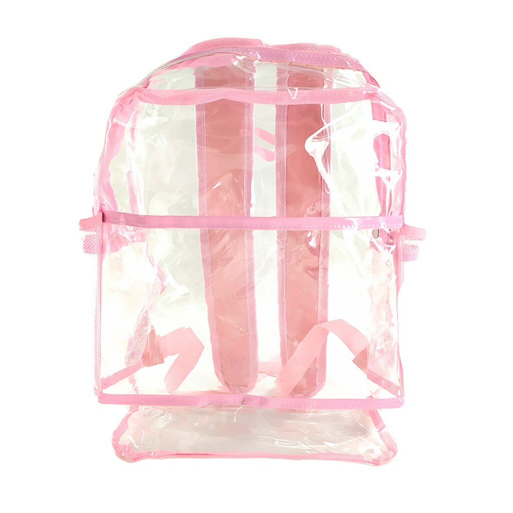Aelglacial sac à dos Transparent PVC épaule étanche femmes adultes étudiants voir à travers Bookbag sac à dos ordinateur portable 606: PK