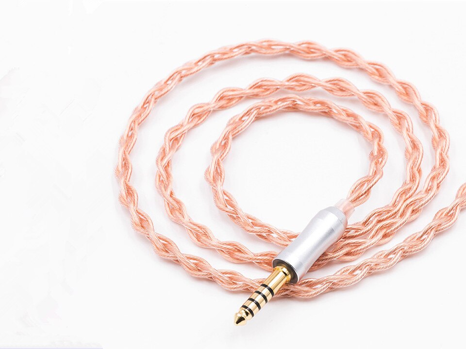 BQEYZ C9 2Pin 0.78mm 4 Strands 224 Cores Single Crystal Copper HiFi Earphone Upgrade Cable