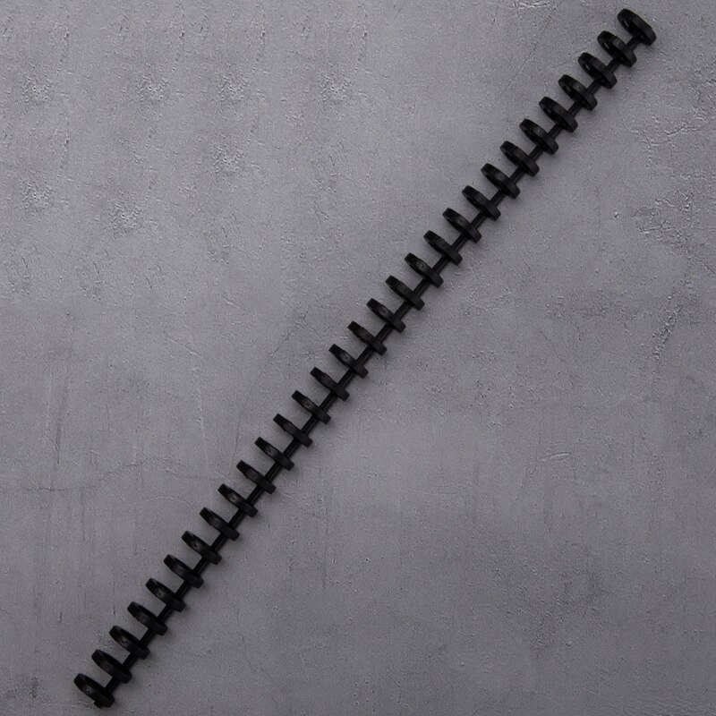10 Stuks 16Mm A4/A5/B6/A7 Binding Ringen 30 Hole Losbladige Binding Strip plastic Losbladige Ring Binding Clip Losbladige Gesp: black