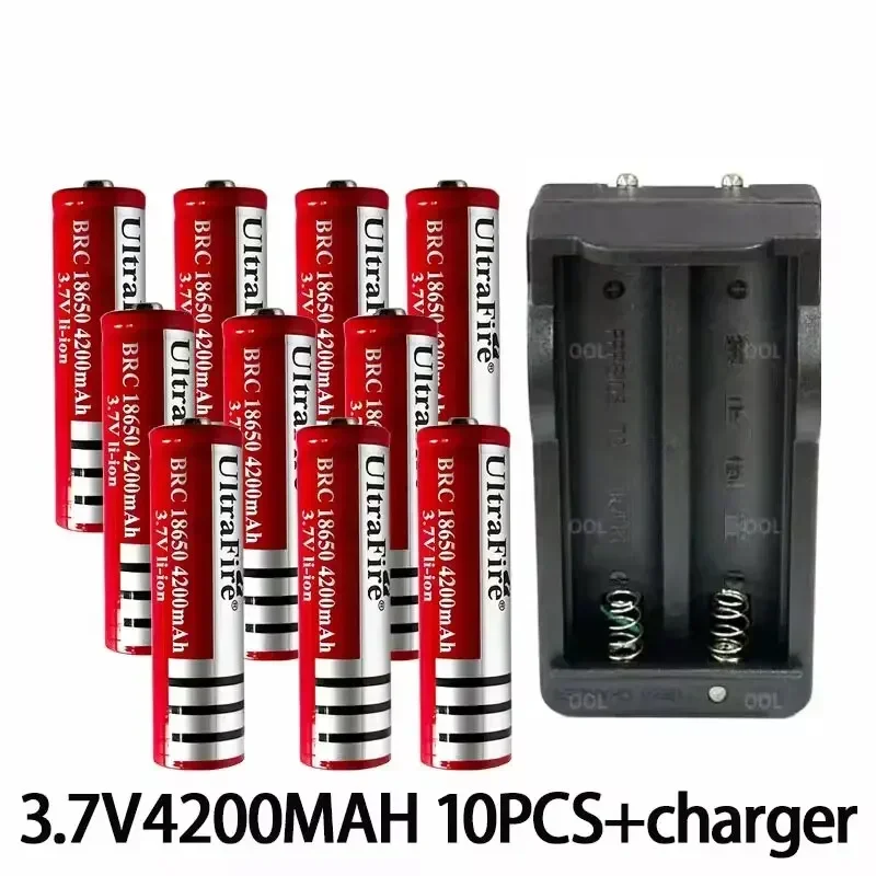 18650 Batterij 4200 mAh 3.7 V 18650 Lithium-ion Batterij Afstandsbediening Schroevendraaier Oplaadbare Batterij + lader: Sky Blue