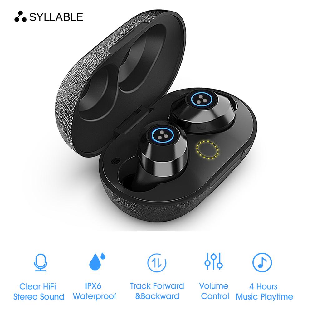 SYLLABLE S105 TWS Bluetooth Earphone True Wireless Stereo Earbud Waterproof Bluetooth Headset Syllable S105 for Phone
