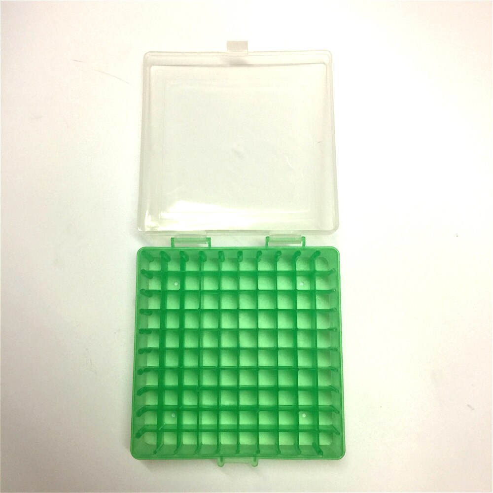 Plastic Bevriezing Buis Box 100 Grid Bevroren Buis Doos Plastic Doos Met Gesp &amp; Cover Geschikt Voor 1.8 Ml Cryopreservatie buis