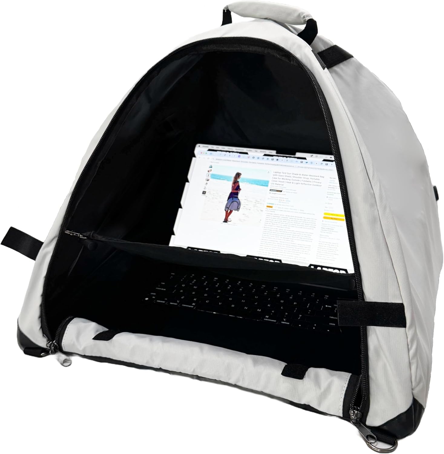 Laptop Sunshade Tent Laptop Sunshade Privacy Protection Cover Foldable Multi Functional Waterproof Portable Outdoor Laptop Bag