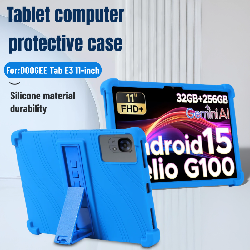 For DOOGEE Tab E3 11-inch Tablet 11inch Android 15 Case Coat Shockproof Cover Soft Silicon Stand Protective Shell