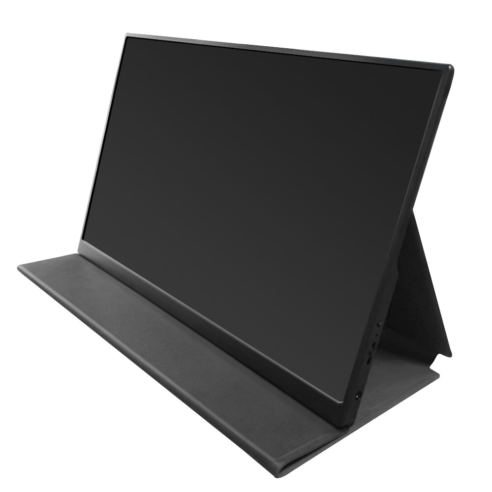 Monitor portátil funda inteligente funda protectora del sostenedor del soporte con etiqueta engomada fácil de llevar sin altavoz agujero para 12,5/15,6 pulgadas