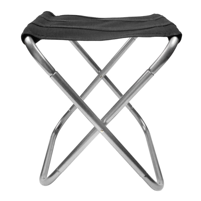 Mini Camp Stool, Lightweight Camping Stool, Portable Folding Camp Chair, Foldable Outdoor Chairs For Travel: Silver