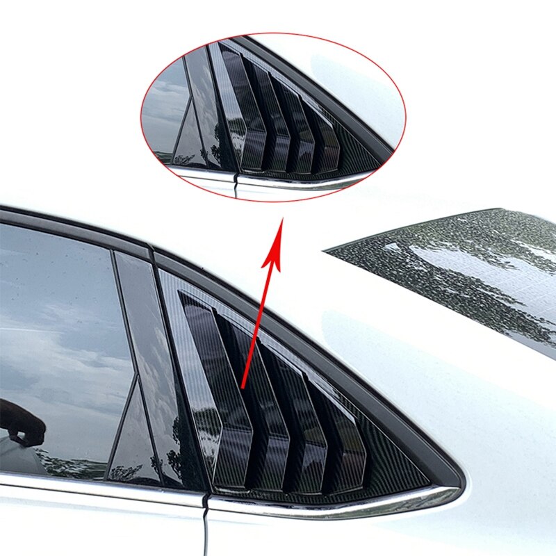 Rear Window Triangular Carbon Fiber Window Blinds Triangular Window Protection for-Sagitar