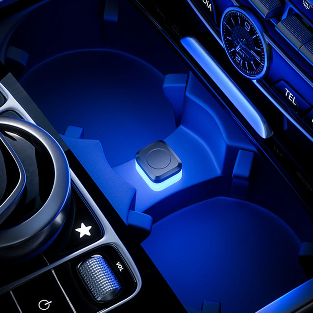universel USB voiture intérieur atmosphère ambiante lumière LED feux de signalisation Auto lecture veilleuse décoration de la maison accessoires: MARRON