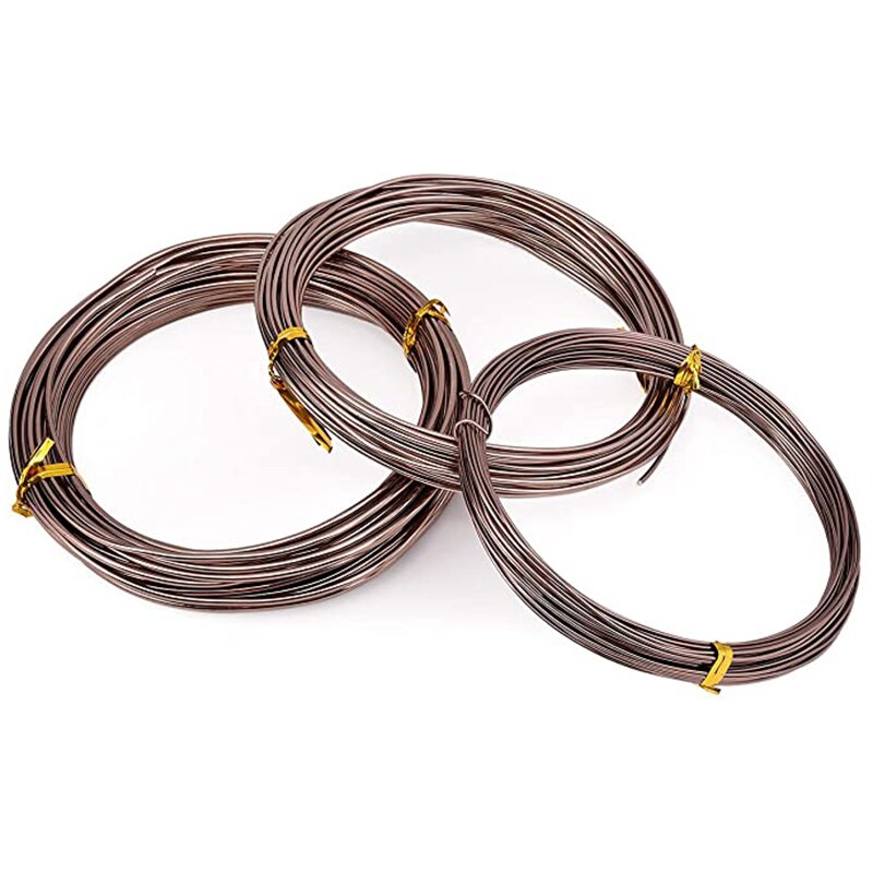 Anodzed Alumnum Bonsa Tranng Wre 5-Sze Set-1.0Mm,1.5Mm,2.0Mm,2
