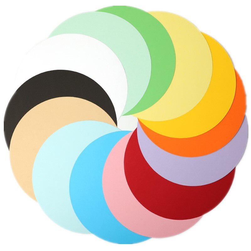 til maling av gjør-det-selv-kort 50 stk/parti sirkel runde kort 25 29cm 36 kraftpapir 250 gsm gjør-det-selv melding modell bryllupsfest: kjedelig 10 farger / diameter 25cm