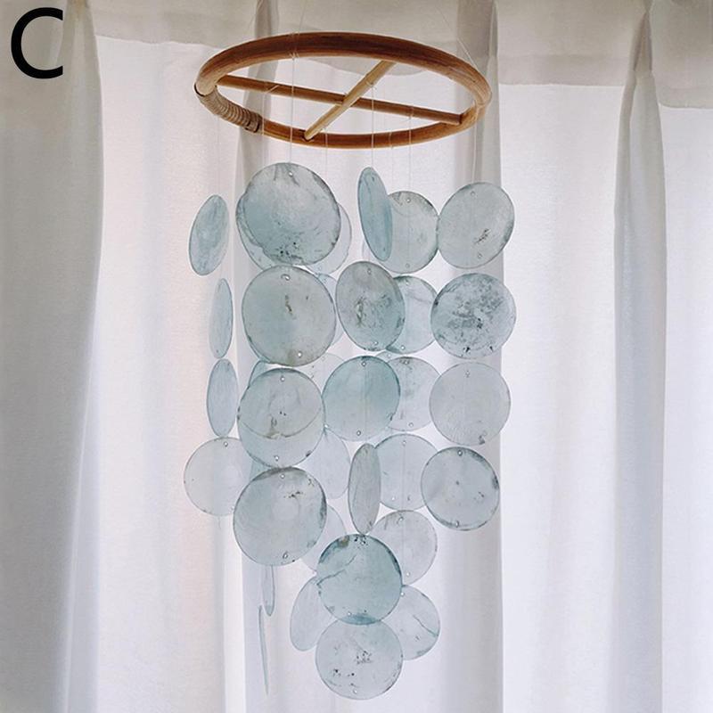 Campana de viento colgante para decoración de jardín, cascabel de viento de 50cm en 8 colores, estilo nórdico para oficina, habitación de niños y guardería: C