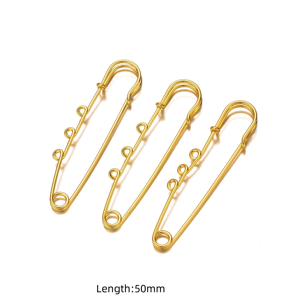 10/20 stücke 50/65/70mm Pflicht Sicherheit Metall Stift Verschluss 3 Löcher Für DIY Brosche Schmuck handwerk Machen Material Handwerk Zubehör: M / Weiß